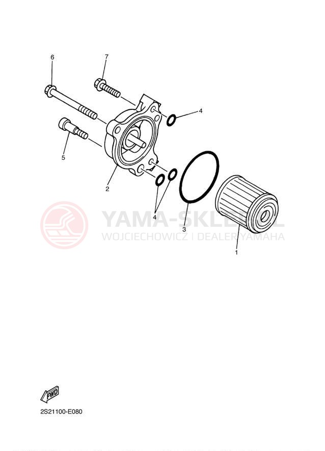 Schemat "Filtr oleju" do Yamaha WR450F WR450FW
