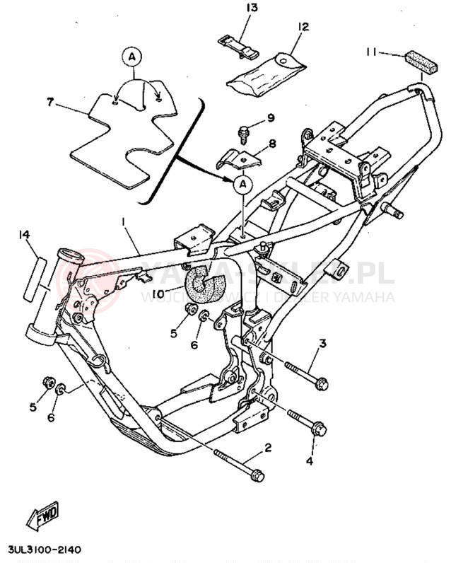 Schemat "rama" do Yamaha RT100G