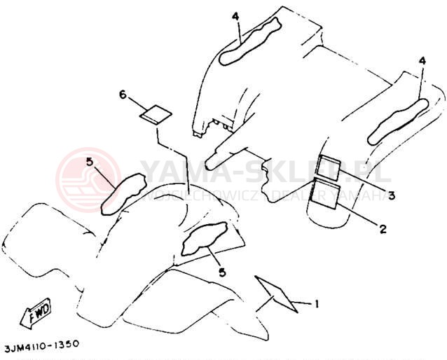 Schemat "naklejki" do Yamaha BLASTER YFS200D_MN