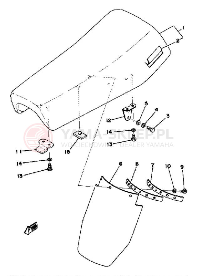 Schemat "siedzenie" do Yamaha YZ125X/YZ100C