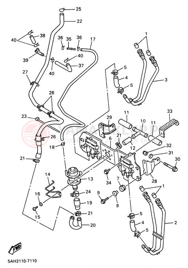 Schemat "System odbioru powietrza" do Yamaha YZF600RJC/YZF600RJ