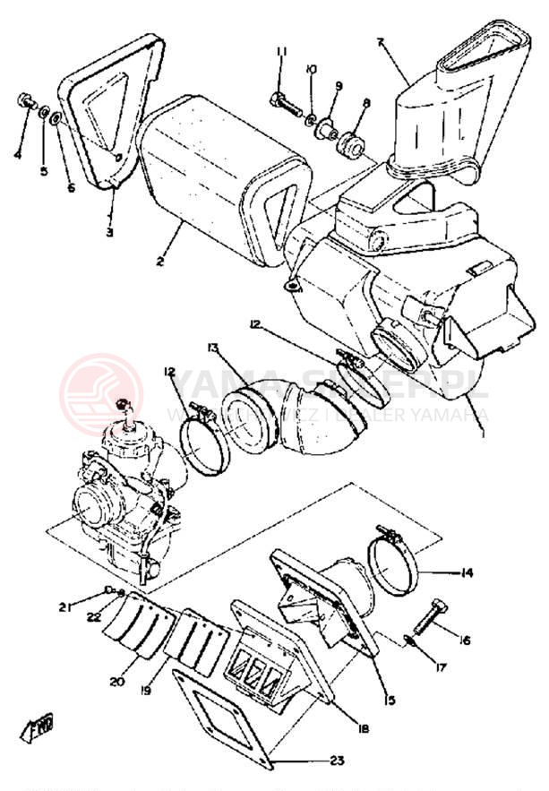 Schemat "Wtrysk paliwa" do Yamaha DT360A/DT250A