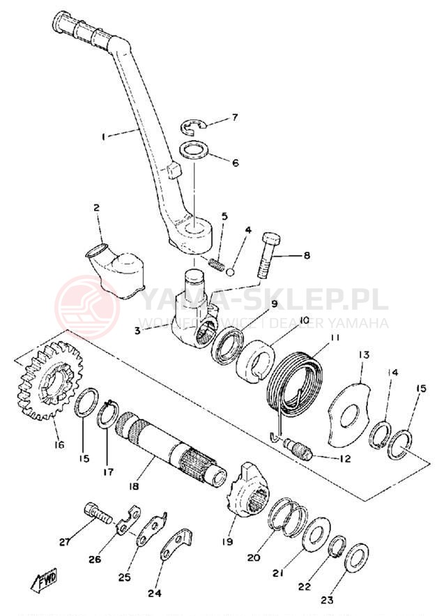 Schemat "kopniak" do Yamaha IT250F