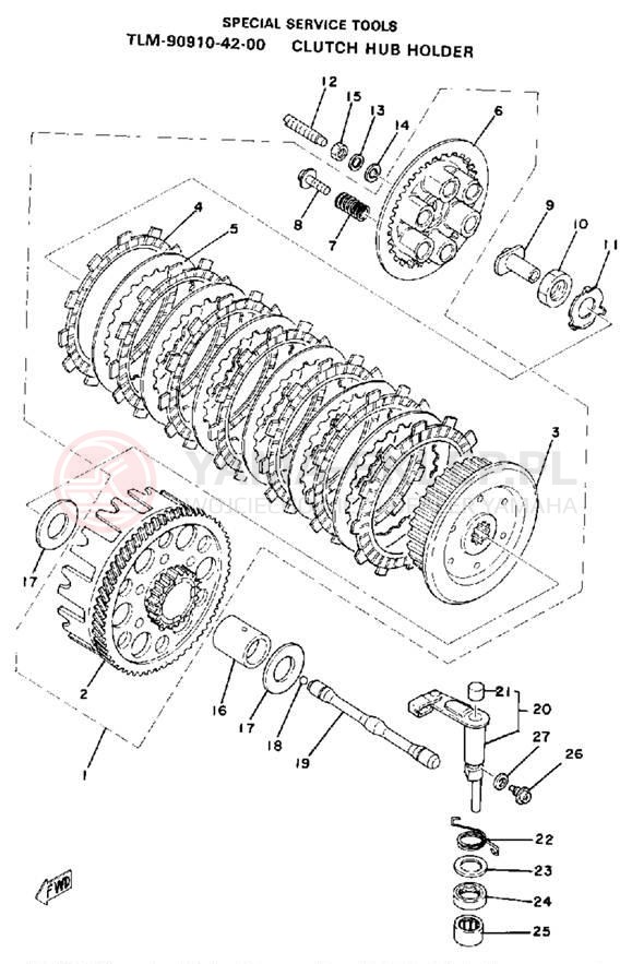 Schemat "sprzęgło" do Yamaha IT400F