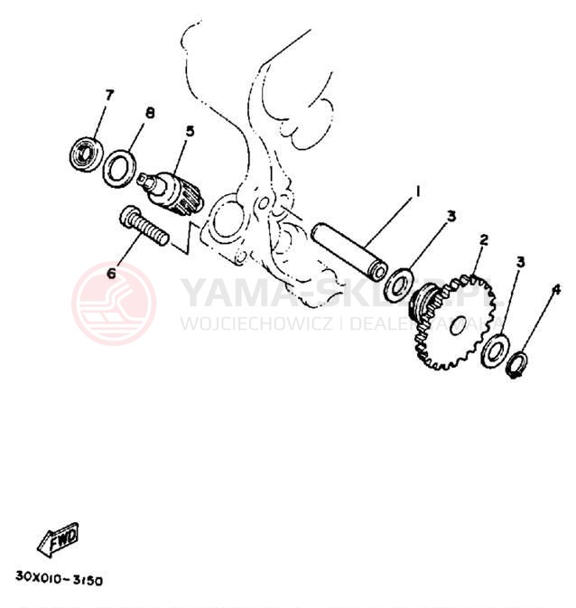 Schemat "Tryby licznika" do Yamaha XT350A/XT350AC