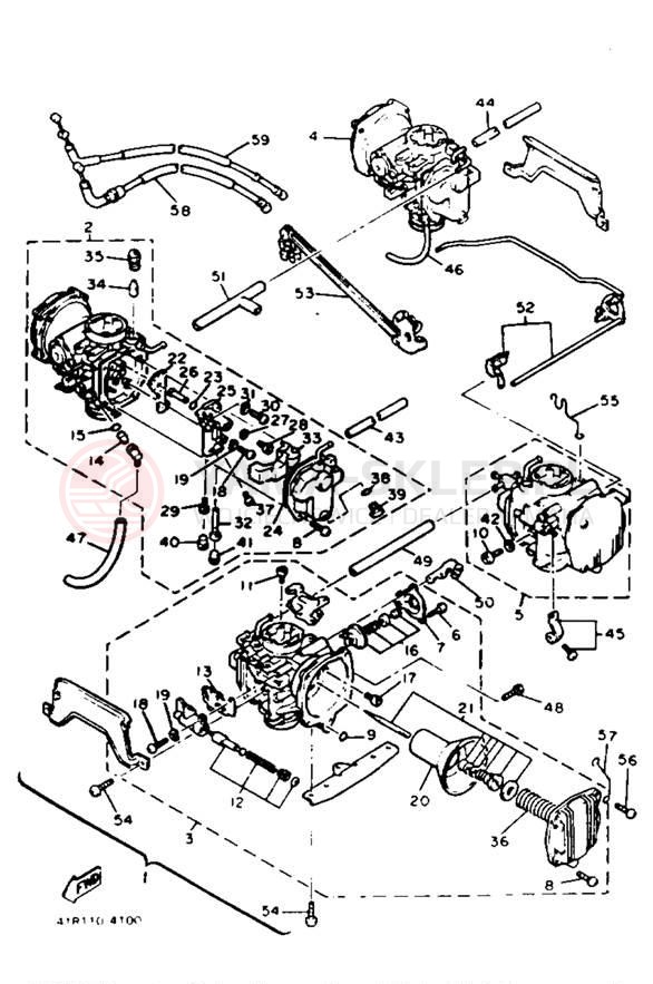 Schemat "Gaźnik" do Yamaha XVZ12DN