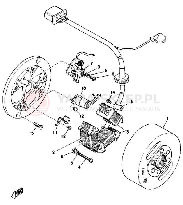 Schemat "Układ zapłonowy" do Yamaha DT175B