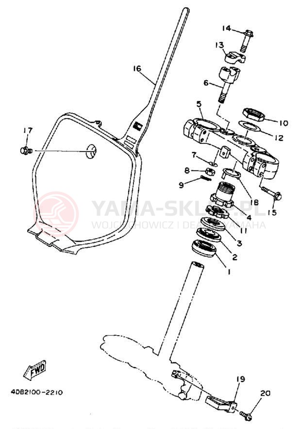 Schemat "Półki zawieszenia" do Yamaha WR250ZD