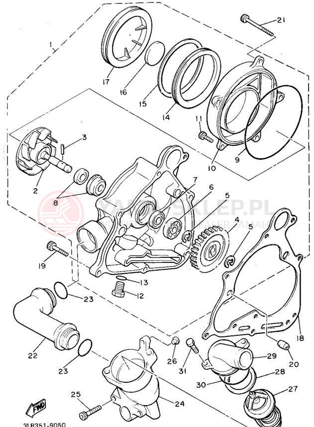 Schemat "Pompa wody" do Yamaha V-MAX 1200 VMX12FC/VMX12F