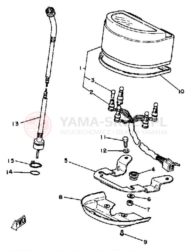 Schemat "Prędkościomierz" do Yamaha SR250H