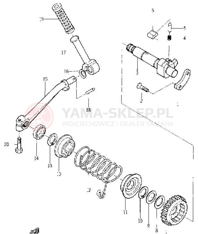 Schemat "kopniak" do Yamaha YL1E