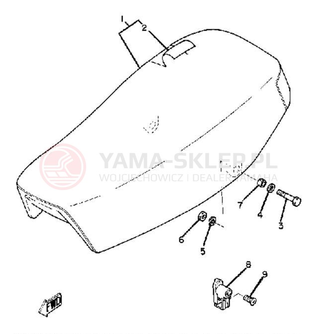 Schemat "siedzenie" do Yamaha XT250H