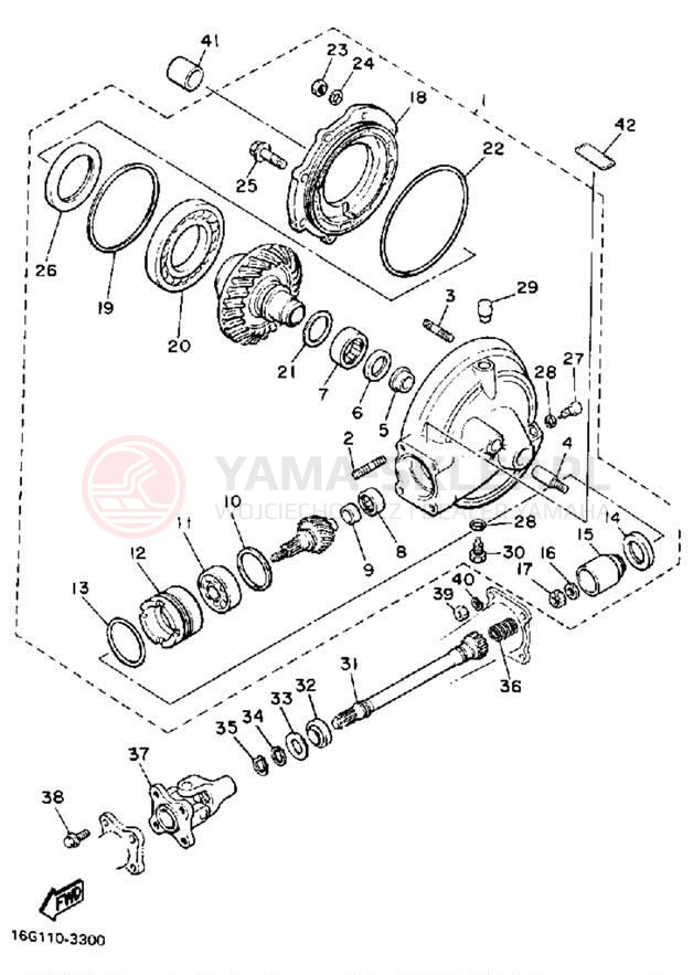 Schemat "Wał napędowy" do Yamaha XJ650LJ