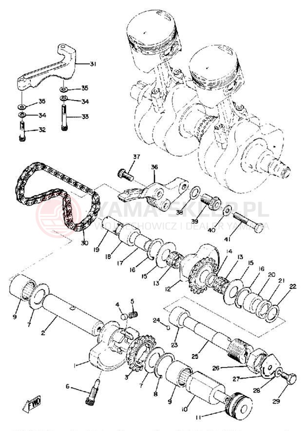 Schemat "wałek wyrównujący" do Yamaha TX750A