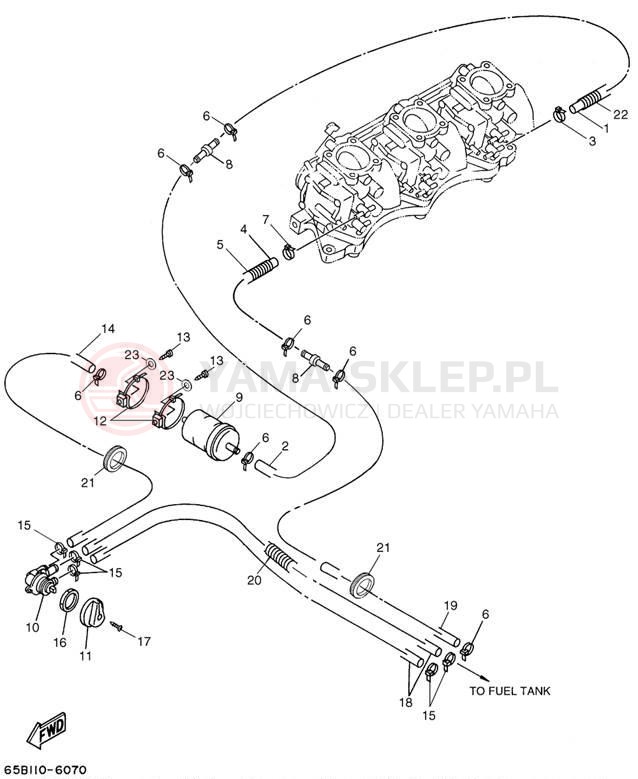 Schemat "Układ paliwowy" do Yamaha LS2000 LST1200Y