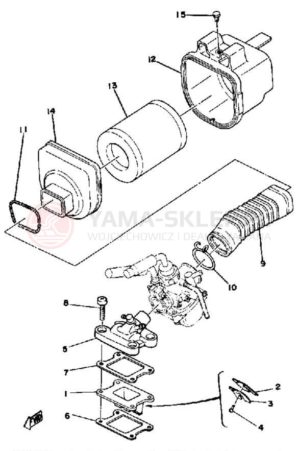 Schemat "Wtrysk paliwa" do Yamaha LB50PH