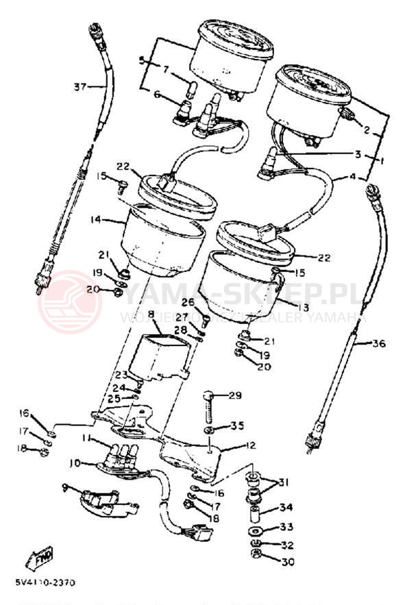 Schemat "Przędkościomierz" do Yamaha XS650SJ