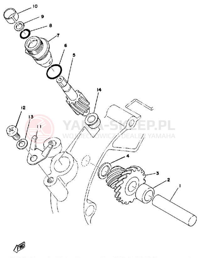 Schemat "Tryby licznika" do Yamaha DT125C
