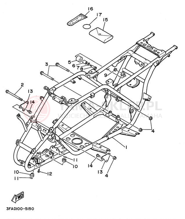 Schemat "rama" do Yamaha BREEZE YFA1H