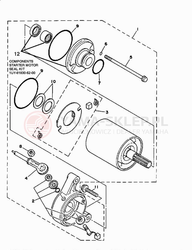 Schemat "rozrusznik" do Yamaha BIG BEAR 4WD YFM350FWB_
