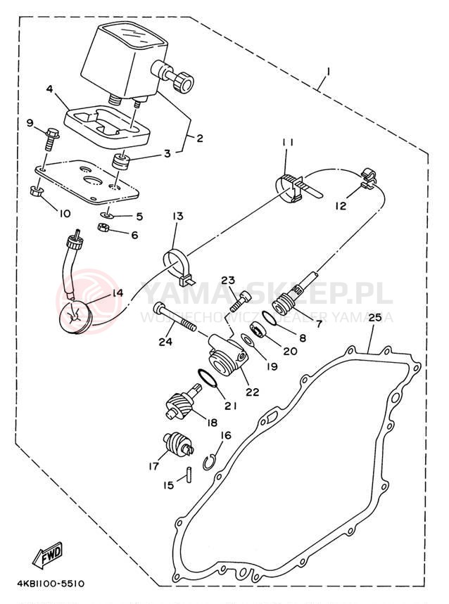 Schemat "licznik" do Yamaha WOLVERINE 4WD YFM350FXH_