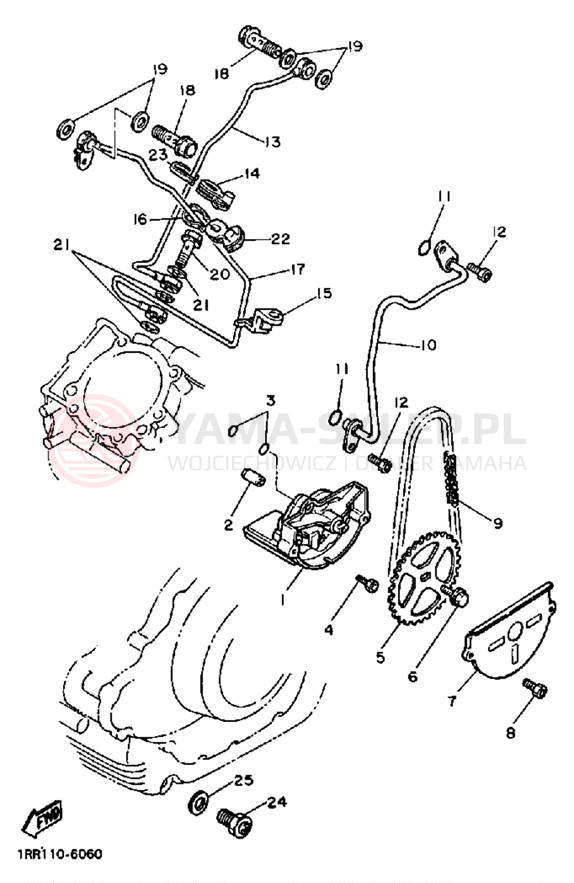 Schemat "Pompa olejowa" do Yamaha VIRAGO 1100 XV1100TC/XV1100T