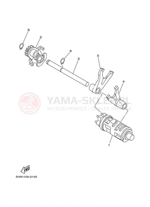 Schemat "Wodziki, automat" do Yamaha TTR90 TTR90M/TTR90MC