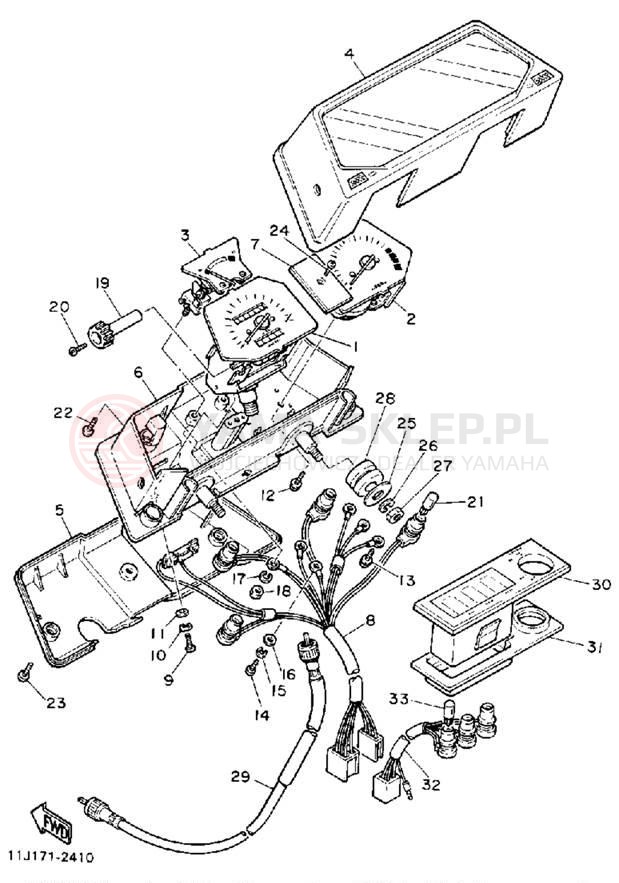 Schemat "licznik" do Yamaha XZ550RJ