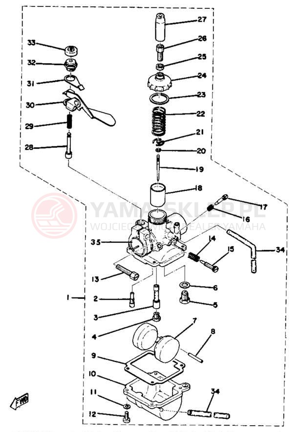 Schemat "Gaźnik" do Yamaha GTMXD