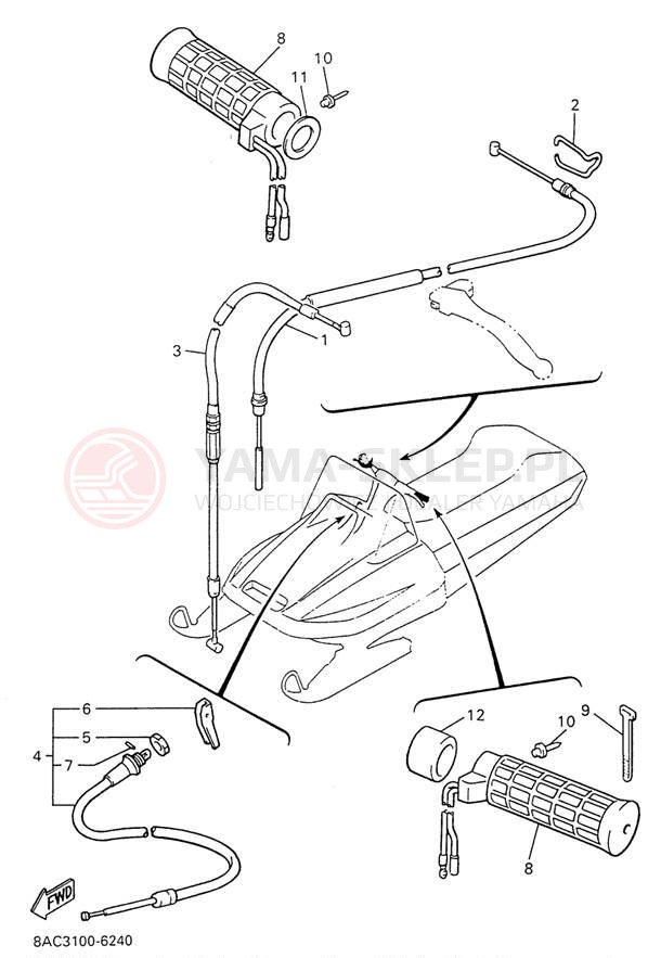 Schemat "Układ chlodzenia" do Yamaha VK540 II VK540EW
