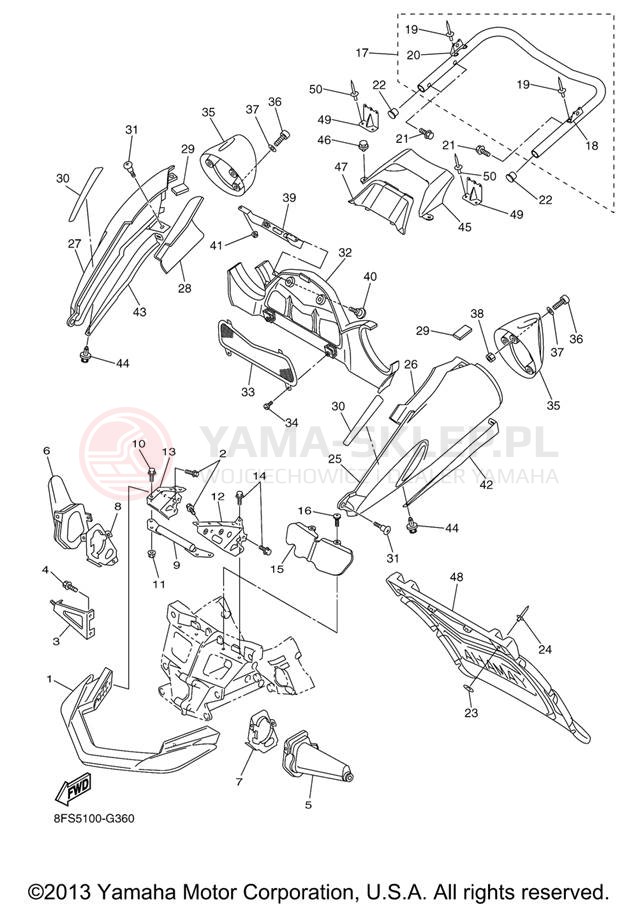 Schemat "zderzak" do Yamaha APEX MTX RX10MTXL