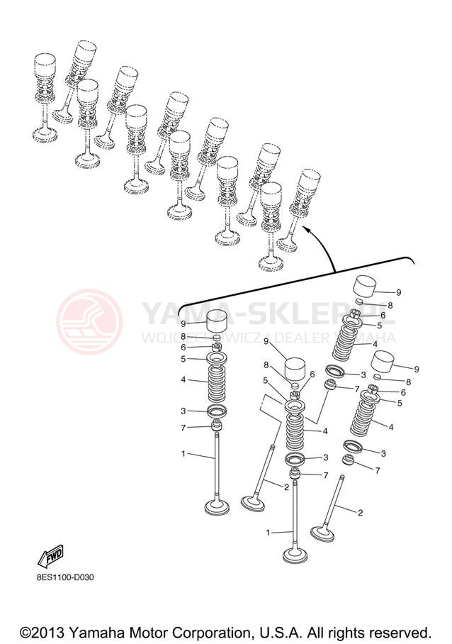 Schemat "zawory" do Yamaha RS VENTURE RST90XR/RST90GTXS