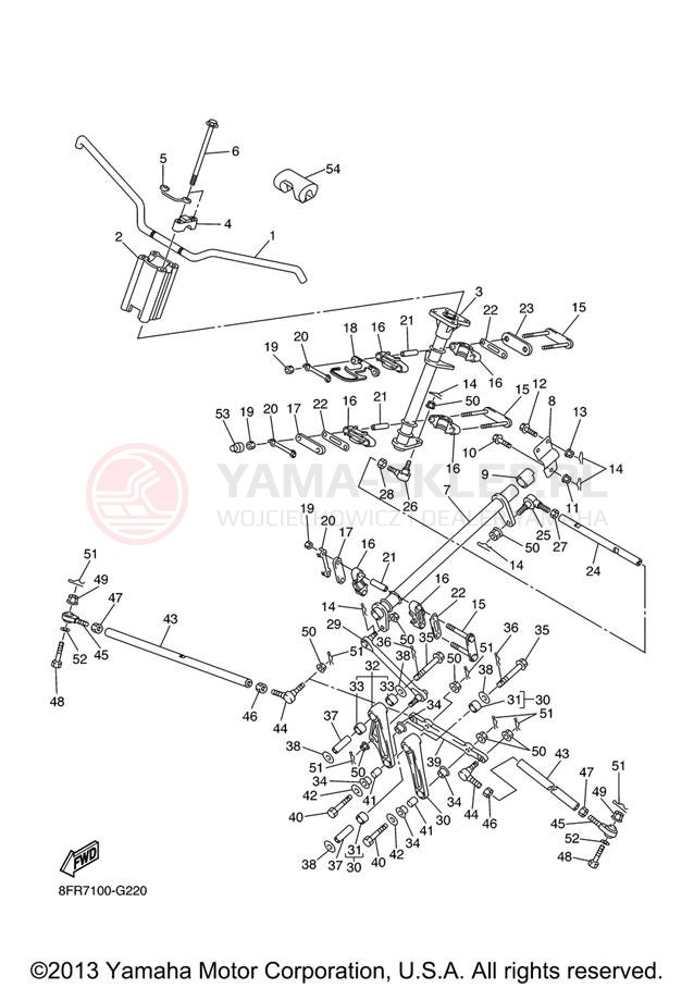 Schemat "Półki zawieszenia" do Yamaha APEX LTX RX10LTXB