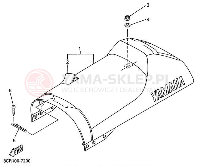 Schemat "siedzenie" do Yamaha VT500C/VX500ERC