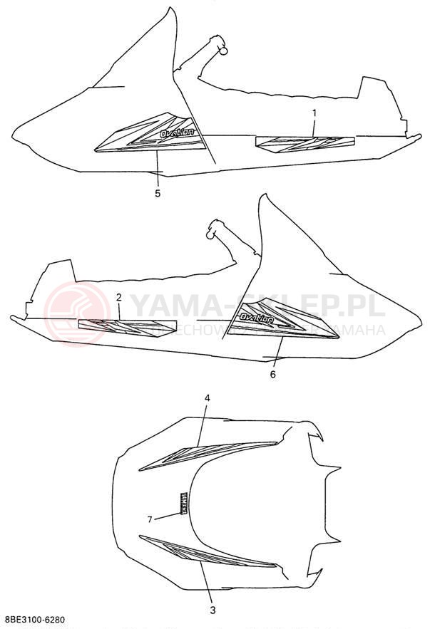 Schemat "naklejki" do Yamaha OVATION LE CS340EW
