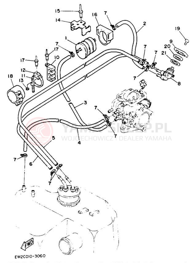 Schemat "Filtr paliwa" do Yamaha SUPER JET SJ650R