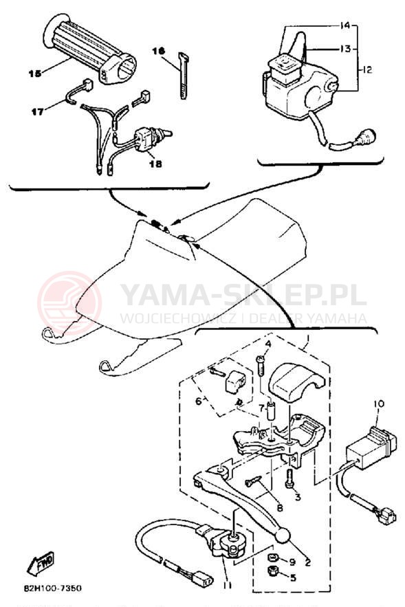 Schemat "układ elektryczny" do Yamaha ENTICER 340 ET340M