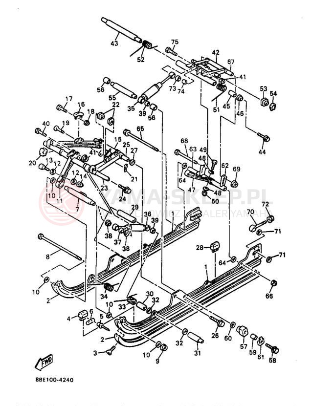 Schemat "Zawieszenie gąsiennicy" do Yamaha OVATION LE CS340EB