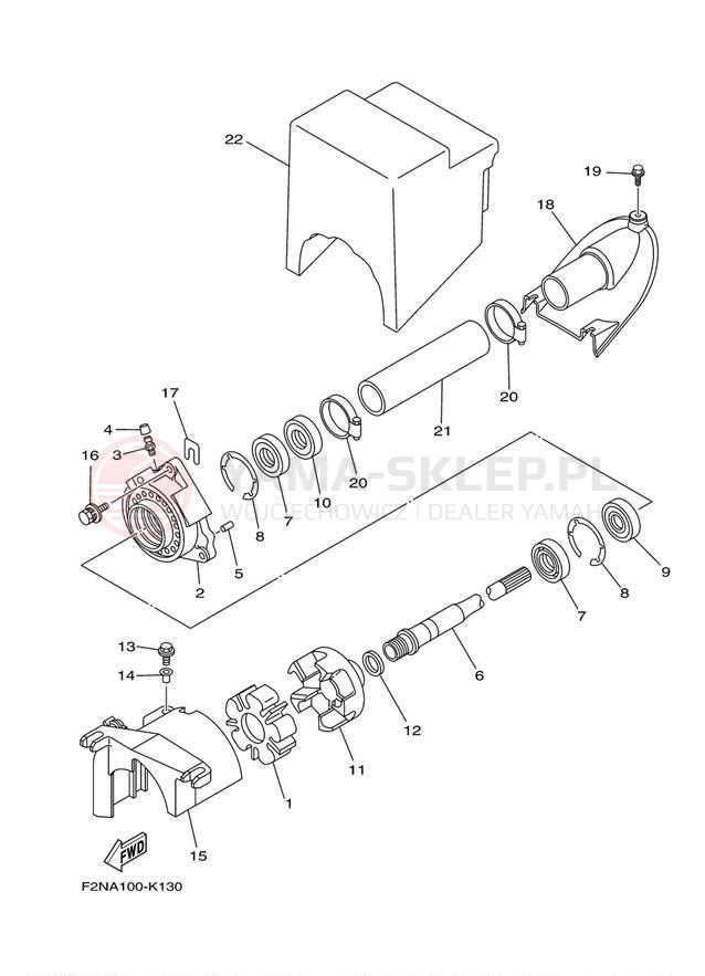 Schemat "JET UNIT" do Yamaha WAVERUNNER VX SPORT VX1100CN