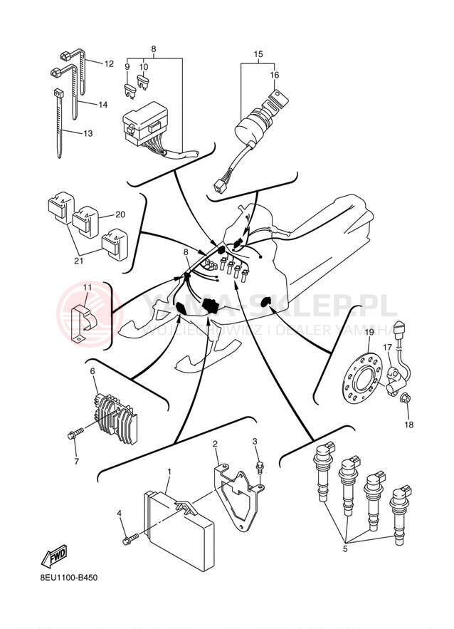 Schemat "układ elektryczny" do Yamaha RX-1 LE RX10SH/RX10MSH