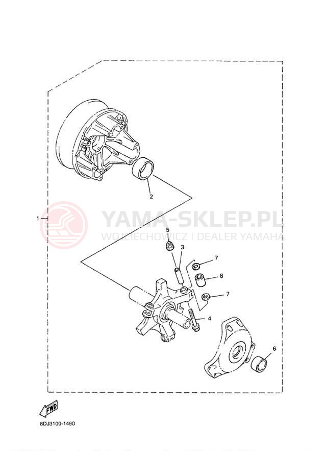 Schemat "Sprzęgło - zestaw regulacji" do Yamaha VENTURE XL VT500XLL