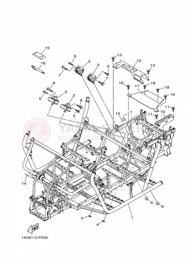 Schemat "rama" do Yamaha VIKING EPS YXM700PFL