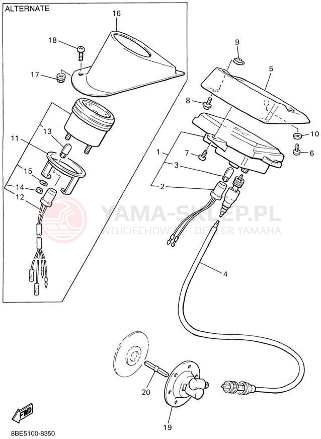 Schemat "licznik" do Yamaha CS340 CS340ED