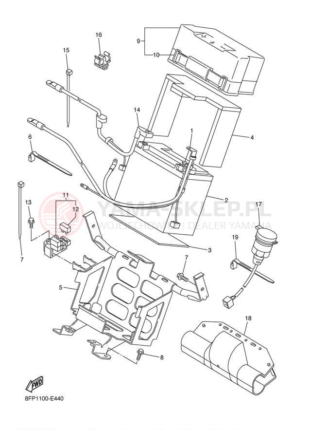 Schemat "układ elektryczny" do Yamaha ATTAK GT RXW10GTW/RXW10W