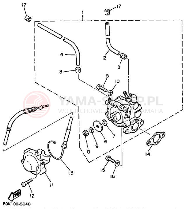Schemat "Pompa olejowa" do Yamaha PHAZER PZ480N