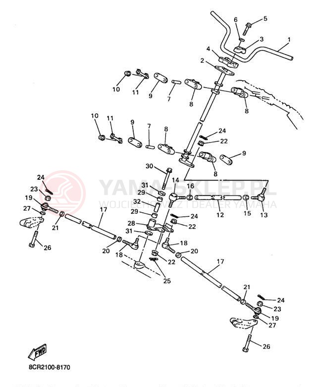 Schemat "Półki zawieszenia" do Yamaha VENTURE 500 VT500B/VT600B