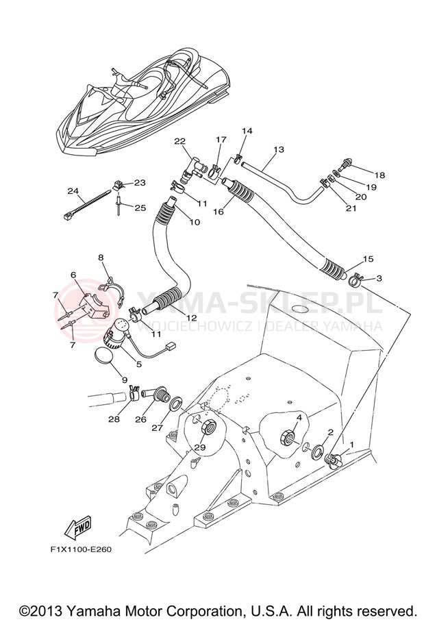 Schemat "Pompa bigle" do Yamaha FX1000AG