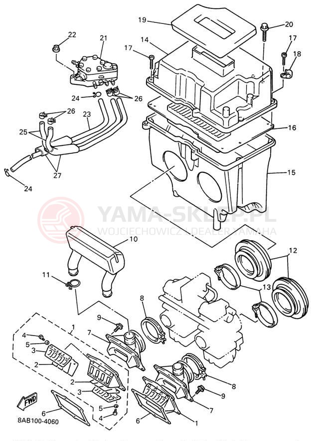 Schemat "Wtrysk paliwa" do Yamaha VMAX 600 DX VX600DXW