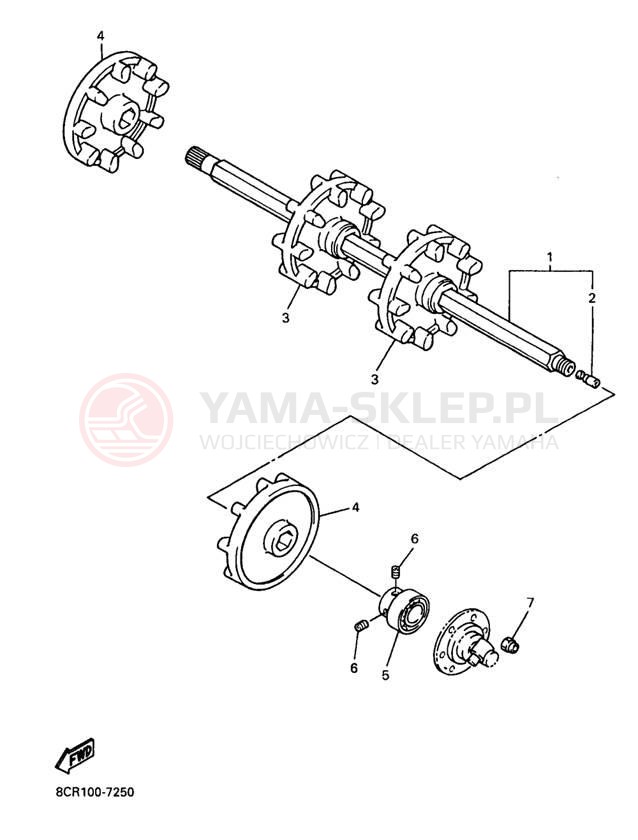 Schemat "Układ napędowy" do Yamaha VENTURE 500 VT500B/VT600B