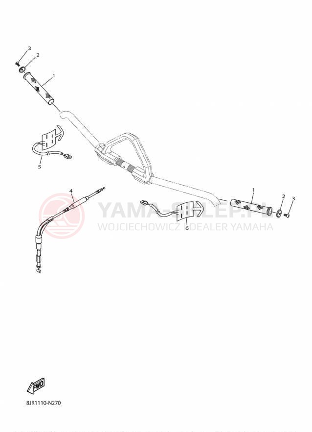 Schemat "Układ chlodzenia" do Yamaha SRVIPER MTX 162 LE SR10M62LFO